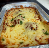 Cheesy Meatball Casserole with Cauliflower Mash