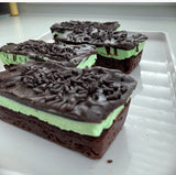 Peppermint grasshopper Brownie Slice